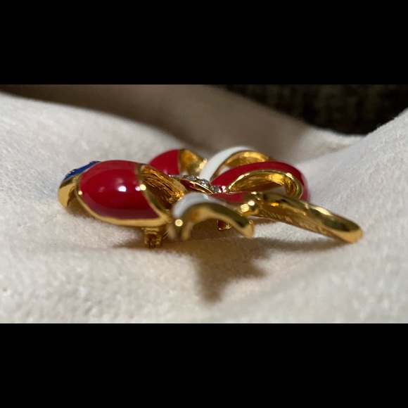 Joan Rivers Patriotic Bow brooch / pin - Picture 4 of 7